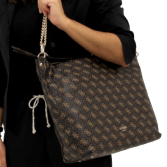 Guess MIA Hobo Shoulder Bag in faux leather, color brown model: MIA HOBO. NWT. - Picture 2 of 15